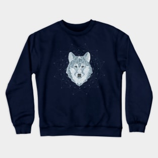 Geometric Wolf Crewneck Sweatshirt